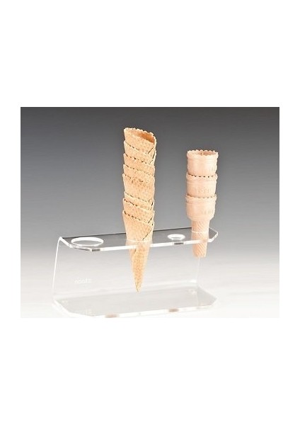 Dondurma Külah Servis Standı Akrilik 23 x 12 x 10,5 Cm