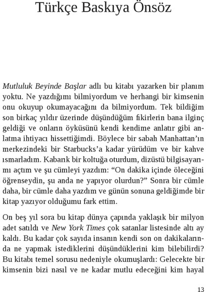 Mutluluk Beyinde Başlar - Daniel Gilbert