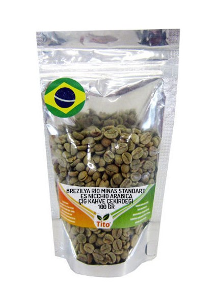 Brezilya Rio Minas Standart Es Nicchio Sobrinho Arabica Çiğ Kahve Çekirdeği - 100 gr