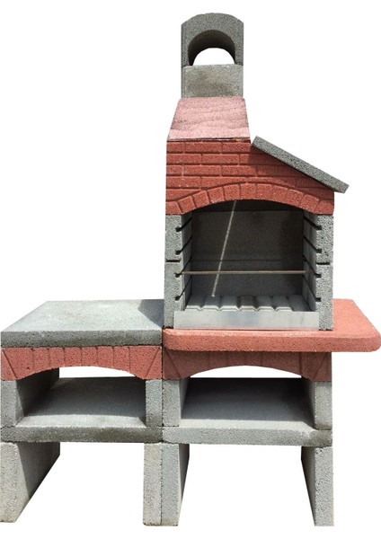 Barbekü Özkoca Bims Beton Barbekü 70'lik Bacalı ve Masalı Model