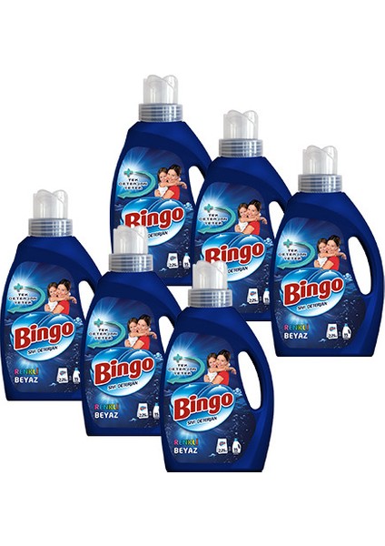 Matik Sıvı Deterjan Renkli Beyaz 975 ml - 6'lı Set