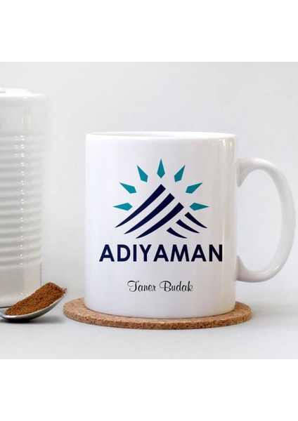 Kişiye Özel İsim Yazılı Adıyaman Beyaz Kupa Bardak - 001