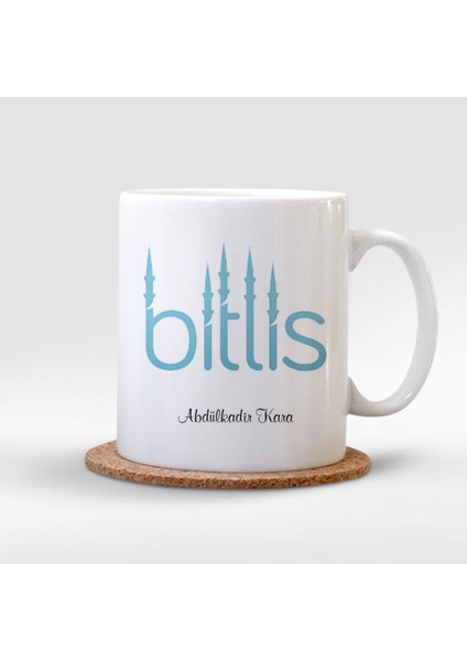 Kişiye Özel İsim Yazılı Bitlis Beyaz Kupa Bardak - 001