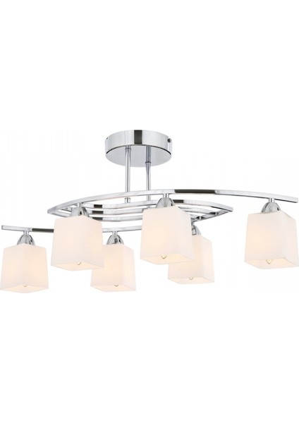 AV-1374-6K Krom Kaplama Modern Avize E14 Metal Cam 75x30cm