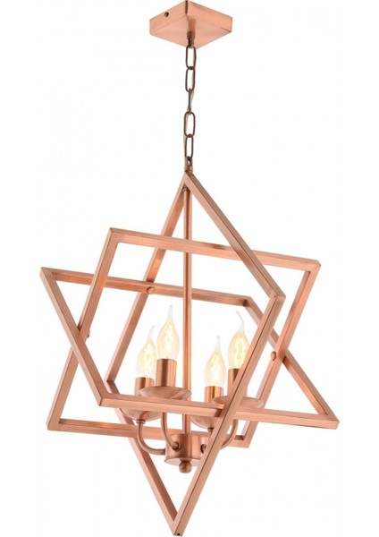 AV-1586-4C Bakır Kaplama Modern Avize