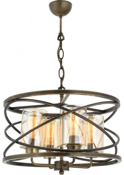 AV-1590-4E Eskitme Kaplama Modern Avize E27 Metal Cam 47cm