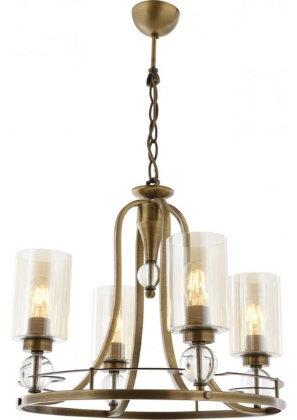 AV-1597-4E Eskitme Kaplama Modern Avize E27 Metal Cam 50cm