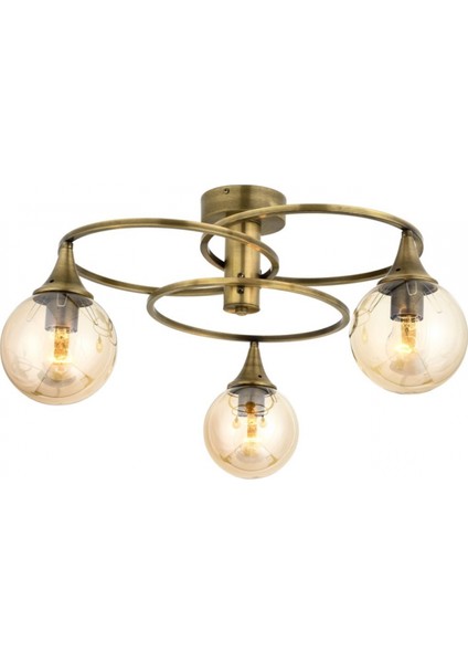 AR-1661-3E Eskitme Kaplama Modern Avize E27 Metal Cam 60cm