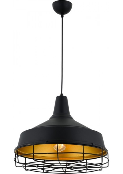 AV-4106-M2-BSY Siyah Boyalı Modern Avize E27 Metal 40cm