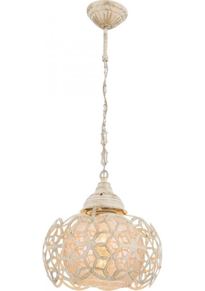 AV-4142-1B Krem Boyalı Modern Avize E27 Metal Cam 26cm