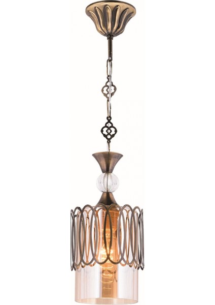 AV-4149-1E Eskitme Kaplama Modern Avize E27 Metal Cam 13cm