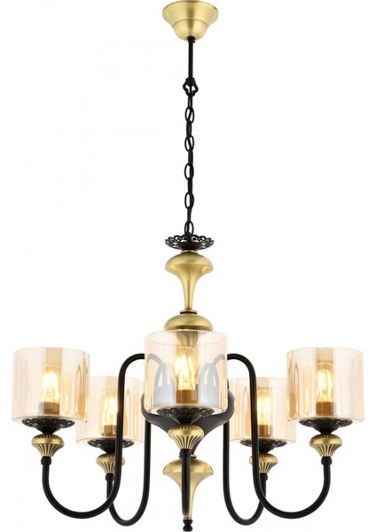 AV-4161-5E Eskitme Kaplama Modern Avize E27 Metal Cam 62cm