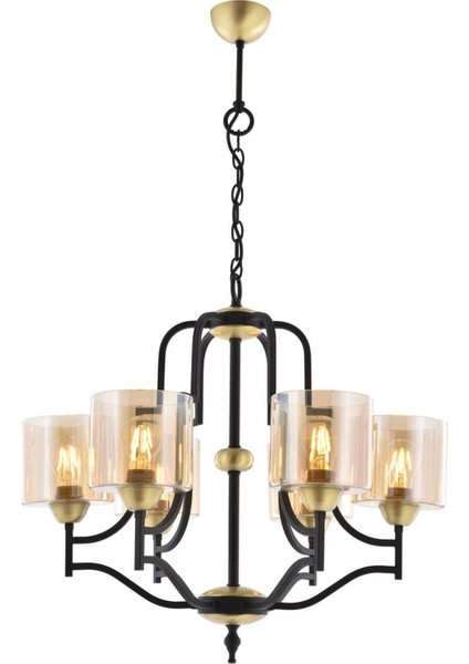 AV-4162-6E Eskitme Kaplama Modern Avize E27 Metal Cam 62cm