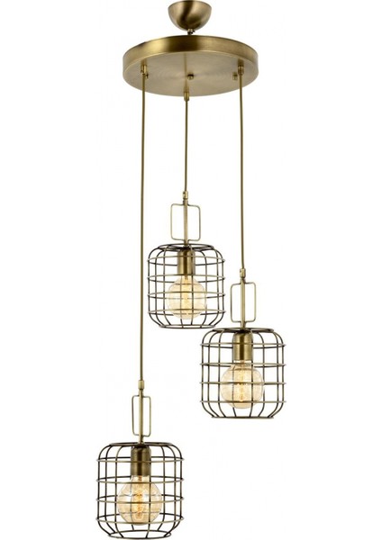 AV-4167-3ET Eskitme Kaplama Modern Avize