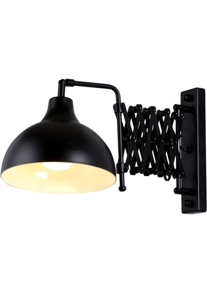 HAP-9082-BSY Siyah Boyalı Aplik E27 Metal 22x45cm