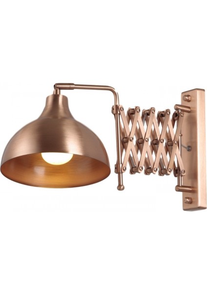 HAP-9082-CPR Bakır Kaplama Aplik E27 Metal 22x45cm