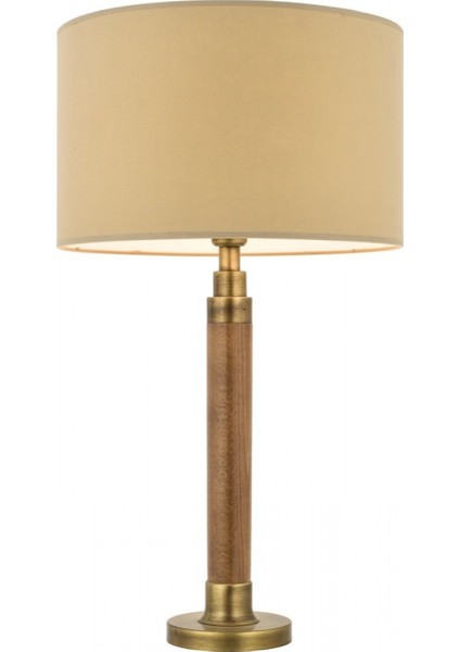HML-9095-1E Eskitme Kaplama Masa Lambası E27 Metal Ahşap 40cm