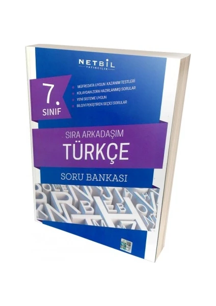 Netbil 7. Sınıf Türkçe Sıra Arkadaşım Soru Bankası 2019 Yeni Müfredat