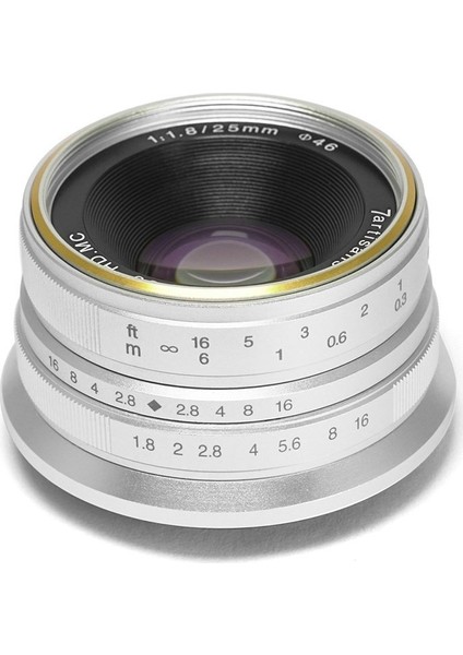 Objektif 7Artisans 25mm F1.8 Manual Focus Prime Fixed Lens