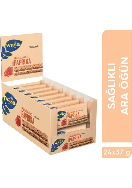 Kırmızı Biberli ve Krem Peynirli Sandviç/ Wasa Sandwich Cheese & Paprika (24'lü koli)