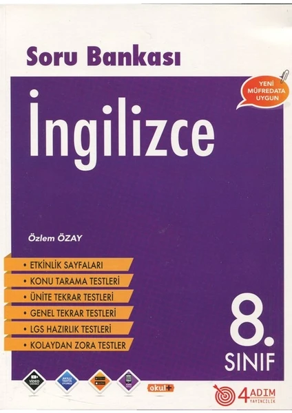 4 Adım Yayınları 4 Adım 8. Sınıf İngilizce Soru Bankası