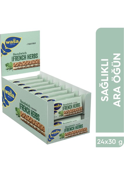 Baharatlı ve Krem Peynirli Sandviç/ Wasa Sandwich Cheese & French Herbs (24'lü koli)