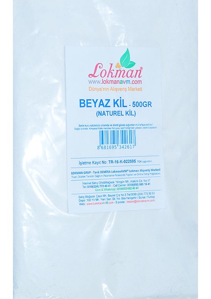 Lokman Avm Beyaz Kil 500 gr