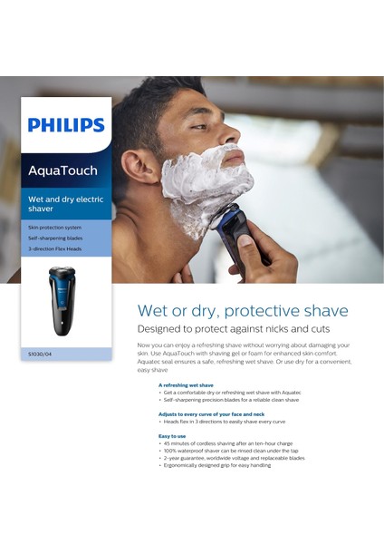 S1030/04 AquaTouch Islak Kuru Tıraş Makinesi modelleri