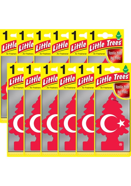 Car Freshener Asma Koku Vanilla Pride Türk Bayrağı Kokusu 12 Adet