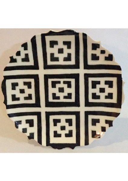Poli̇kromi̇ Çini Tabak 18 Cm.Lik
