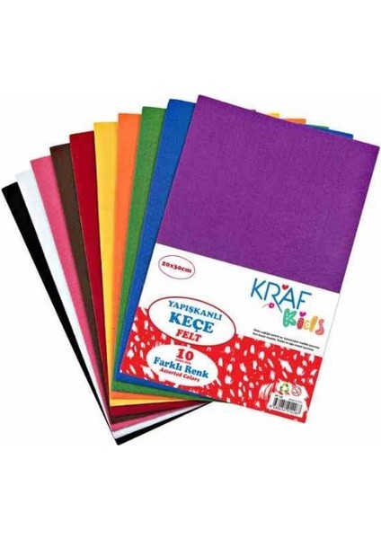 Kids Keçe 20X30 Yapişkanli 10 Lu Kk120