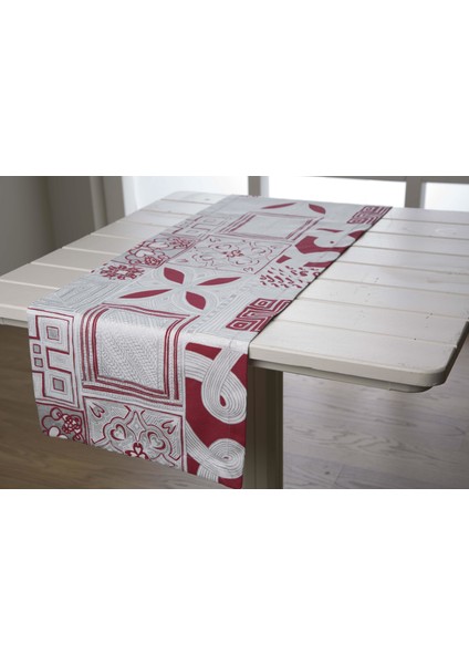 Runner - Beyaz Kırmızı 40X150