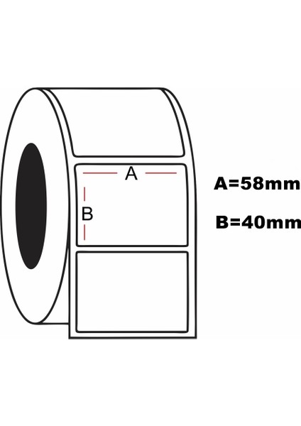 Termal Barkod Etiketi 40X58 Mm