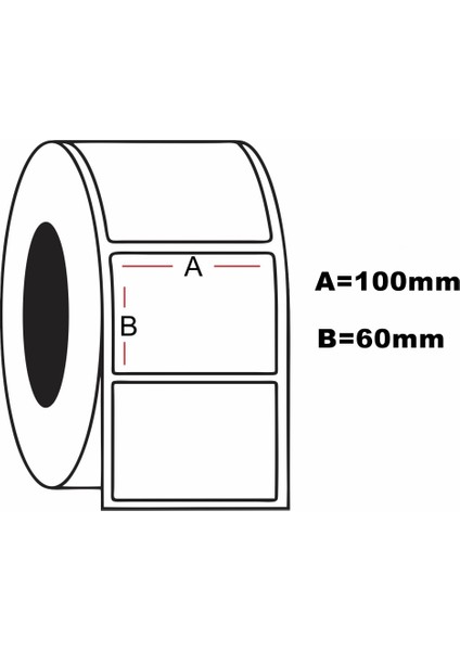 Termal Barkod Etiketi 60X100 Mm