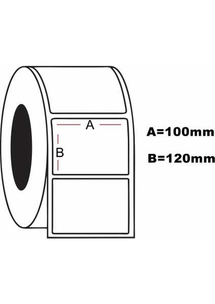 Termal Barkod Etiketi 120X100 Mm