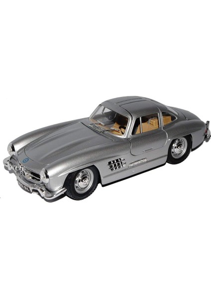 Burago 1/24 Ölçek 1954 Mercedes-Benz 300 SL Klasik Model Araba - Gri