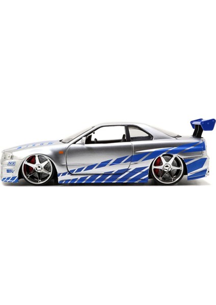 Jada Toys 1/24 Ölçek Fast and Furious Brian's Nissan Skyline GT-R Model Araba