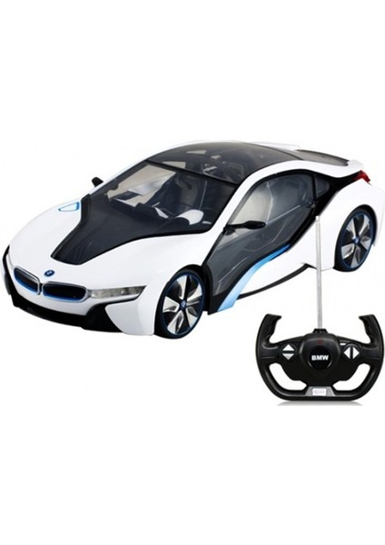 R/C 1/14 Uzaktan Kumandalı BMW i8 Işıklı Araba - Beyaz