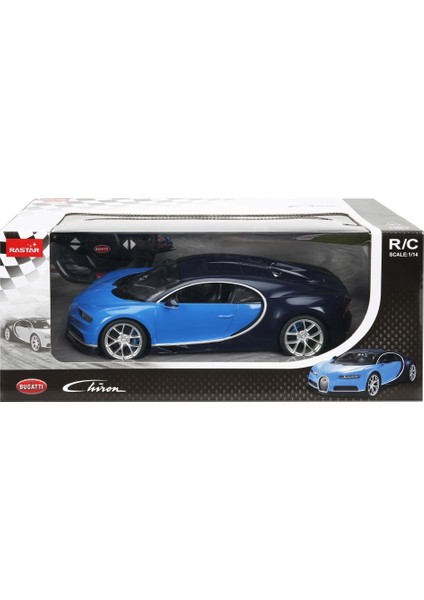 R/C 1/14 Uzaktan Kumandalı Bugatti Chiron Işıklı Araba - Mavi