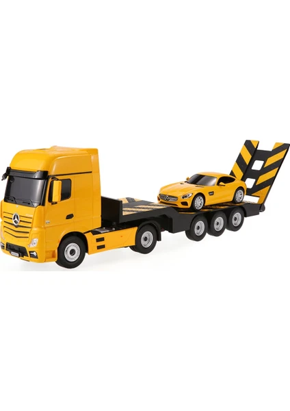 R/C Uzaktan Kumandalı Mercedes Actros Tır + AMG GT Araba - Sarı