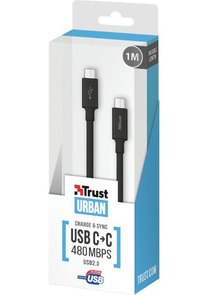 21595 USB-C To USB-C 480MBS Kablo - 1 m