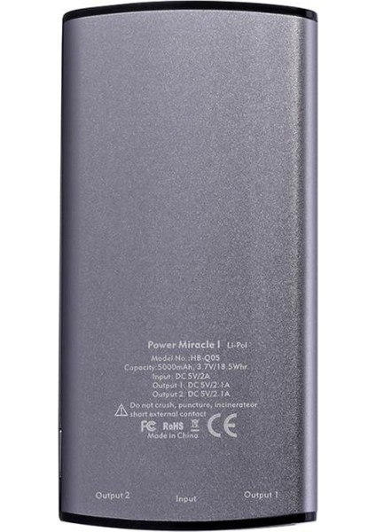 HB-Q05 Çift Çıkışlı 5000 mAh Hızlı Şarj Taşınabilir Powerbank