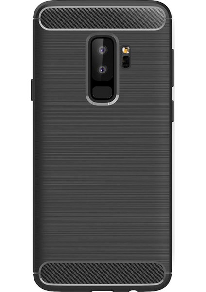 Samsung Galaxy S9 Brushed Carbon Fiber Silikon TPU Kılıf