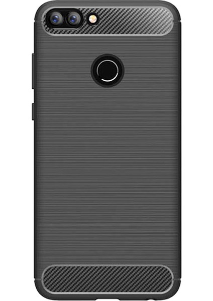 Huawei P Smart Brushed Carbon Fiber Silikon TPU Kılıf