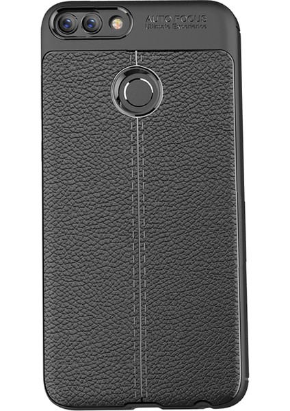 Huawei P Smart Leather TPU Serisi Deri Kaplama Silikon Kılıf