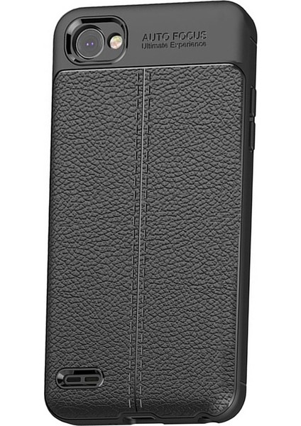 LG Q6 Leather Effect TPU Silikon Kılıf