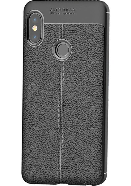 Xiaomi Redmi Note 5 Pro Leather Effect TPU Silikon Kılıf