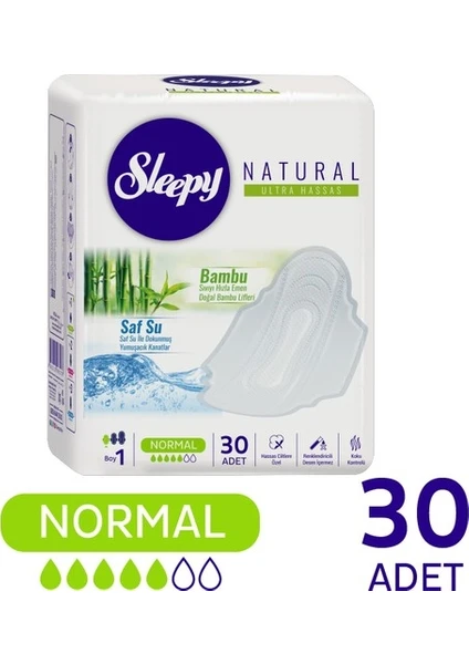 Natural Ultra Hassas Hijyenik Ped Normal (30 Adet)