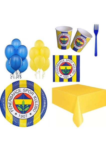 24 Kişilik Fenerbahçe Doğum Günü Parti Ürünleri Fb Temalı Konsept