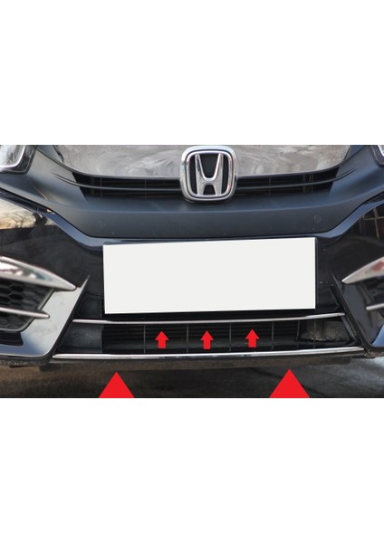 Honda Civic 10 Ön Tampon Çıtası 2 Parça Paslanmaz Çelik 2016-2019